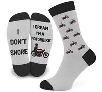 SC Products I Don't Snore I Dream I'm a Motorbike Socks | Size 6-12 Cotton Novelty Socks Motorbike Gifts for Men | Motorcycle Accessories Biker Gifts for Men | Snoring Joke Mens Stocking Fillers