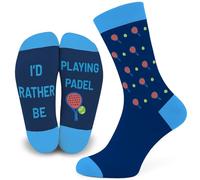 SC Products I'd Rather Be Funny Socks Padel Accessories | Size 6-12 Cotton Novelty Socks Padel Gifts for Men | Sports Gifts for Men Stocking Fillers | Christmas Secret Santa Gift for Him