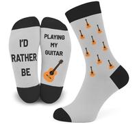 SC Products I'd Rather Be Playing My Guitar Socks | Size 6-12 Cotton Funny Mens Socks Guitar Gifts for Men | Guitarist Gift Music Gifts for Men | Music Lover Stocking Fillers