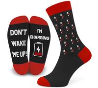 SC Products I'm Charging Novelty Socks for Men | Size 6-12 Gift for Dad Socks Grandad Gift | Novelty Gifts for Men Funny and Unusual Gift For Grandad | Christmas Presents for Dad Stocking Fillers