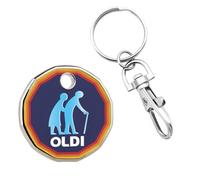 SC Products Oldi Shopping Trolley Token Rude Gifts for Elderly People | Old Age Funny Keyring Joke Presents for Men Joke Gifts for Women | Funny Stocking Fillers for Men Joke Presents for Women
