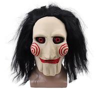 SC Products Saw Mask Halloween Costume for Men | 100% Natural Latex Billy The Puppet Jigsaw Mask | Horror Jigsaw Costume Mask | Billy Puppet Halloween Mask
