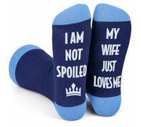 SC Products Spoiled Socks Funny Gifts for Husband | Size 6-12 Cotton Joke Socks Hubby Gift for Valentines Day Presents | Christmas Gift for Husband Stocking Fillers | Birthday Gifts for Husbands