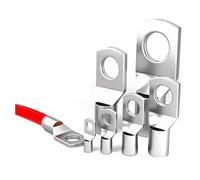 SC Series Tinned Copper Terminals, 6/10/35mm² Peephole Wire Lugs with Inspection Window, Cold Press Crimp Connectors(SC50-10 5 pcs)
