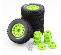SC Tires 12/14/17mm Hex For ARRMA For Traxxas For Slash 1/8 1/10 | For rc car set,4PCS short course/monster tires with 12/14/17mm hex adapters, grip on dirt and gravel RC Tires Hub Wheel
