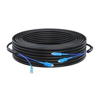 SC UPC Armored Optical Cable, Single Mode, 2-Core, 4-Core, 6-Core, 8-Core, 12-Core, GYXTW, Outdoor, Hard Not Soft Fiber Optic, 100m (6-Core 6SC-6SC)