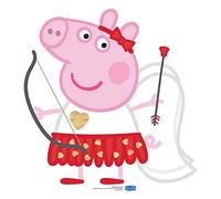 SC1591 Peppa Pig Cupid Bow & Arrow Lifesize Cardboard Cutouts/Standee/Stand Up Great Talking Point, Fun for Events and Parties
