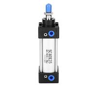 SC40 Double Acting Air Cylinder, Pneumatic Cylinder Aluminum Alloy, High - Quality - with Optional Stroke 25-200mm, for Industrial Automation and Machinery Eq (SC40X25)