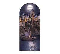 SC4521 Nighttime Hogwarts Backdrop & Sailboard Single Cardboard Cutout - Harry Potter Party Theme Height 185cm