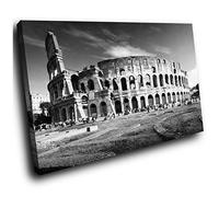 SC476 Black White Landscape Canvas Picture Print Large Wall Art Colosseum Rome