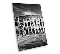 SC476 Black White Portrait Canvas Picture Print Large Wall Art Colosseum Rome