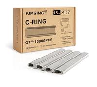 SC7 15 Gauge 3/4'' Inner Crown 15/16" Outside Crown Galvanized C Ring Staples 10,000 PCS/Box, C-Rings for Hog Ring Gun C Ring Pliers