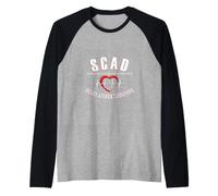 Scad T-Shirt Female Heart Attack Surgery Survivor Raglan Baseball Tee