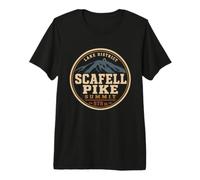 Scafell Pike 978m Lake District Cumbria England Fell Walking Premium T-Shirt