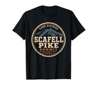 Scafell Pike 978m Lake District Cumbria England Fell Walking Value Graphic T-Shirt, Men, Black, M