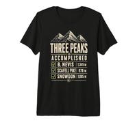 Scafell Pike Mount Snowdon UK Peaks Summit Hiking Challenge Premium T-Shirt