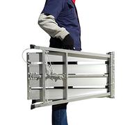 Scaffold Ladder Work Platform Scaffolding Multipurpose Step Ladder Drywall Adjustable Folding Work Bench Aluminium, 300kg Load (Width: 40cm L:150cm)