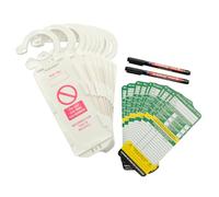 Scaffold Tagging Kit - 10 Claw Tag Holders, 20 Polypropylene Inserts & 2 Marker Pens | Complete Scaffolding Safety Tag System for Construction Sites