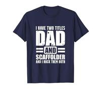 Scaffolder Dad Both Scaffold Builder Scaffolding T-Shirt, Men, Navy Blue, 3X-Large