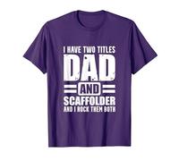 Scaffolder Dad Both Scaffold Builder Scaffolding T-Shirt, Men, Purple, XX-Large