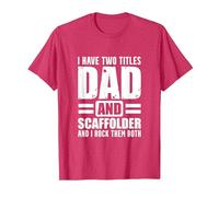 Scaffolder Dad Both Scaffold Builder Scaffolding T-Shirt, Men, Red Heather, X-Large