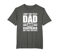 Scaffolder Dad Both Scaffold Builder Scaffolding T-Shirt, Men's Big and Tall, Asphalt Grey, 3X Tall