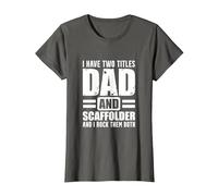 Scaffolder Dad Both Scaffold Builder Scaffolding T-Shirt, Women, Asphalt Grey, X-Small