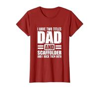 Scaffolder Dad Both Scaffold Builder Scaffolding T-Shirt, Women, Cranberry Red, Small