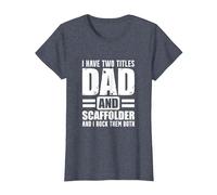 Scaffolder Dad Both Scaffold Builder Scaffolding T-Shirt, Women, Heather Blue, X-Small