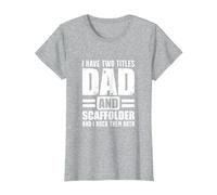 Scaffolder Dad Both Scaffold Builder Scaffolding T-Shirt, Women, Heather Grey, Small