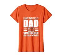 Scaffolder Dad Both Scaffold Builder Scaffolding T-Shirt, Women, Orange, 3X-Large