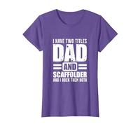Scaffolder Dad Both Scaffold Builder Scaffolding T-Shirt, Women, Purple Heather, 3X-Large