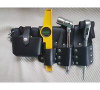 Scaffolding Black thick Leather Tools Belt With Full Tool Set...Top Quality New Features (black belt 12''round head 1921)