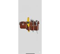 Scaffolding Black Thick Leather Tools Belt with Full Tool Set...Top Quality New Features (Brown Flat Ratchet Set)