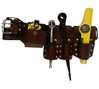 Scaffolding Brown Leather Tool Belt 4PC Tools Set Black Ratchet 1921 mm Scaffold Spanner 716 HI VIZ Magnetic Level