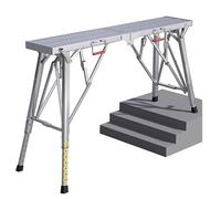 Scaffolding Equipment Multipurpose Folding Scaffolding Work Platform Stool Ben Adjustable Height(180-25cm)
