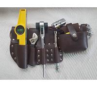 Scaffolding Leather BBI Tool Work Belt with Tool Set Spanner Ratchet Level TapePouch/Pockets/Frog (Belt 1721 Ratchet 716 Spanner Level Tape)