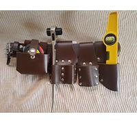 Scaffolding Leather BBI Tool Work Belt with Tool Set Spanner Ratchet Level TapePouch/Pockets/Frog (Belt 1721level Tape)