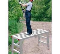 Scaffolding Platform,Outdoor Scaffolding Platform Foldable & Portable, Yard Garden Interior Step Ladder, Industrial Work Bench for Wall Painting/Cleaning/Vehicle Washing(140x40cm (55x15.8in