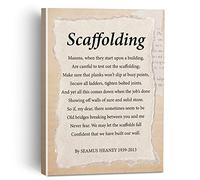 Scaffolding Poem Canvas Painting Framed Wall Art Decor for Living Room Bedroom, Irish Poetry Art Canvas Poster Print Decorative Gift
