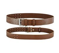 Scaffolding Professional Brown Real Texture Leather BBI Heavy DutyWork Tool Belt 2'' Wide