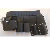 Scaffolding Strong Leather Tool Set Belt Full Quality Frogs Set Include Ratchet Podger Spanner Hammer Tape Level Holder UK (Black Real Leather)