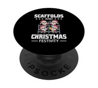 Scaffolds And Christmas Festivity Present Scaffolding Worker PopSockets Adhesive PopGrip