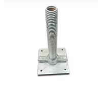 Scaffs UK AB9 Adjustable Base Jacks - Heavy Duty Steel Screw Jack Base Plates for Scaffolding | Trade Quality Adjustable Footings for Safe & Level Scaffold Towers