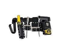 Scaffs UK Professional Scaffolder Leather Tool Belt Kit - Complete 9 Piece Set with Ratchet, Spanner, Tape Measure & Holders - Heavy Duty Work Belt for Construction & Scaffolding