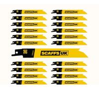 Scaffs UK Reciprocating Saw Blades - Heavy Duty Bi-Metal Blades for Metal, Wood & PVC | Universal Fit Sabre Blades for Scaffolders, Builders & Roofers | Trade Quality Multipacks