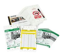 Scafftag by Brady Forklifttag Kit - Complete Forklift Inspection System with 10 Holders, 10 Status Inserts & Pen for Pre-Shift Safety Compliance - Forklift Safety Tag