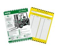 Scafftag by Brady Forklifttag Status Insert Pack - 10 Safety Inserts for Forklift Inspection System and Pre-Shift Safety Compliance - Forklift Safety Tag