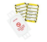 Scafftag by Brady Microtag Kit - Compact Equipment Inspection Tags "Max. Daily Use", Includes 20 Holders, 20 Double-Sided Inserts, and Pen for Workplace Safety Compliance - Black on Yellow