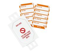 Scafftag by Brady Microtag Kit - Compact Equipment Inspection Tags "Max. Daily Use", Includes 20 Holders, 20 Double-Sided Inserts, and Pen for Workplace Safety Compliance - White on Orange